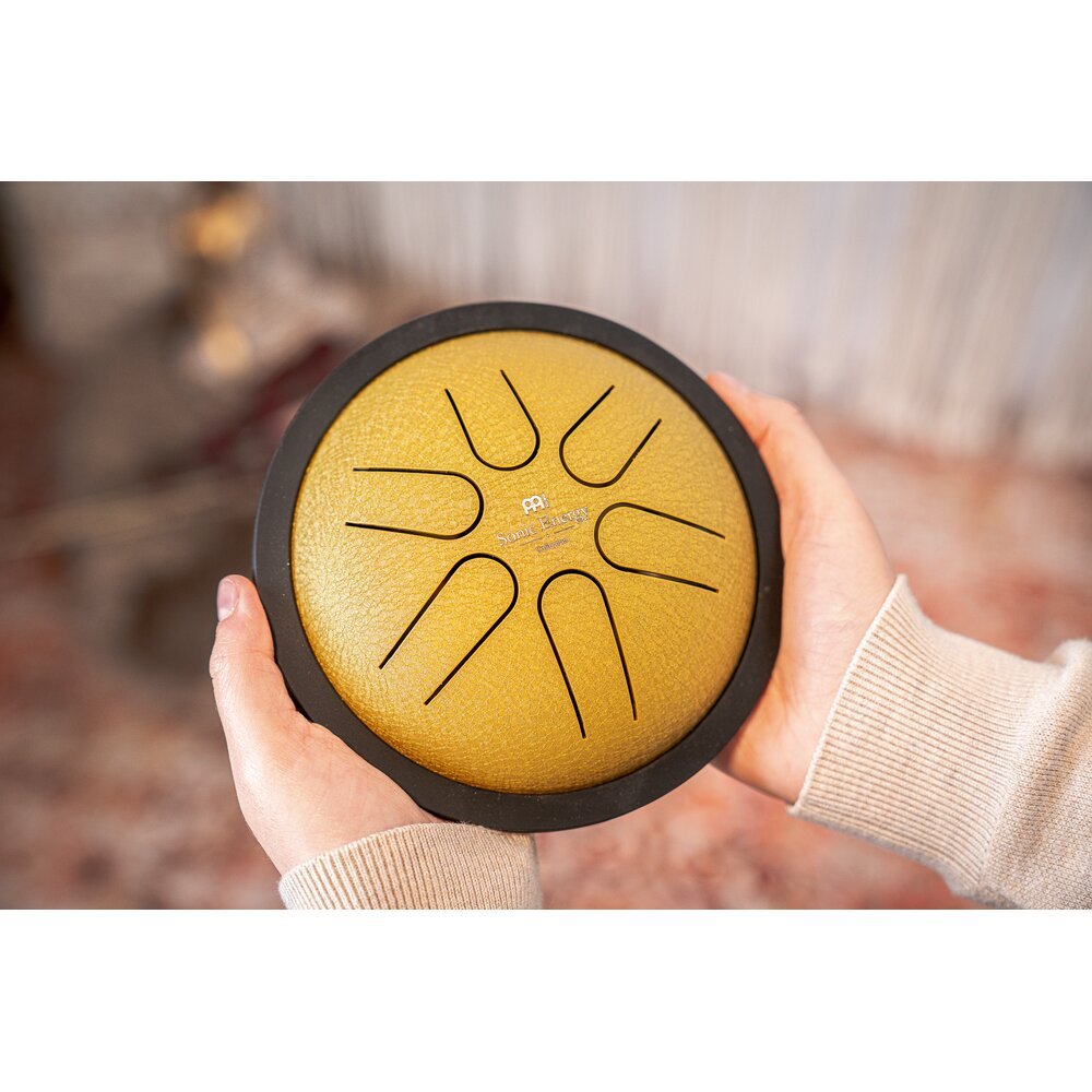 Mini Steel Tongue Drums 6" Tongue Drum, B Major, Gold - MSTD3G - Positive Faith Hope Love