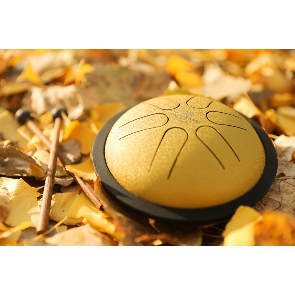 Mini Steel Tongue Drums 6" Tongue Drum, B Major, Gold - MSTD3G - Positive Faith Hope Love