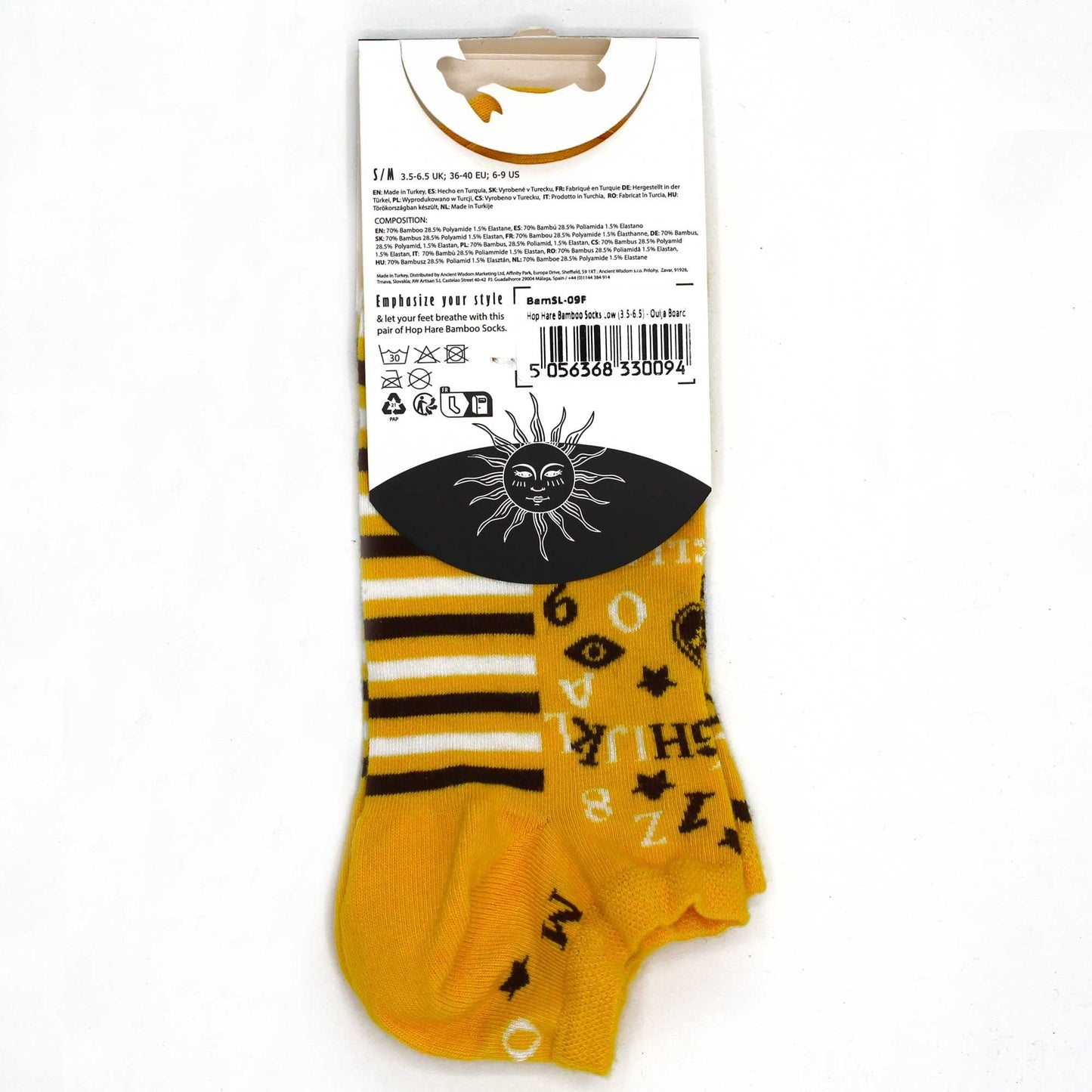Polished Ml Hop Hare Bamboo Socks Low 75 115 Ouija Board featuring natural patterning and unique variations - Positive Faith Hope Love
