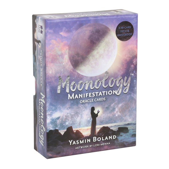 Polished Moonology Manifestation Oracle Cards featuring natural patterning and unique variations - Positive Faith Hope Love