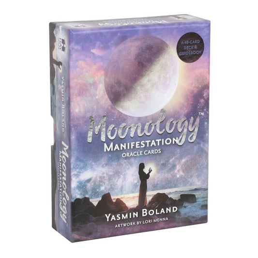 Polished Moonology Manifestation Oracle Cards featuring natural patterning and unique variations - Positive Faith Hope Love