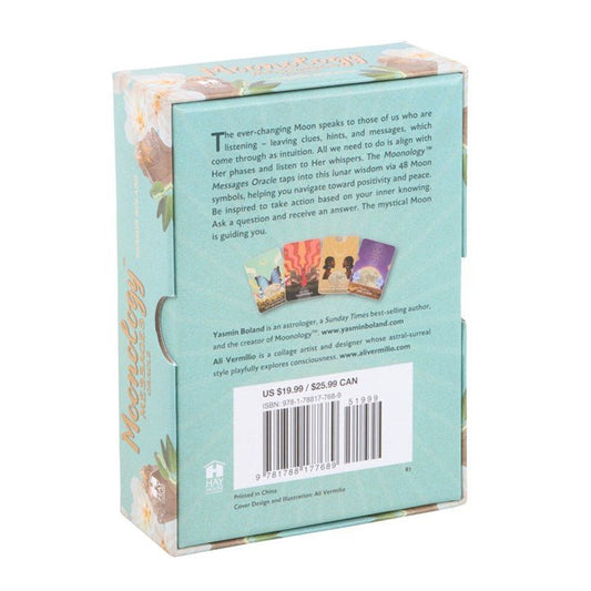 Polished Moonology Messages Oracle Cards featuring natural patterning and unique variations - Positive Faith Hope Love