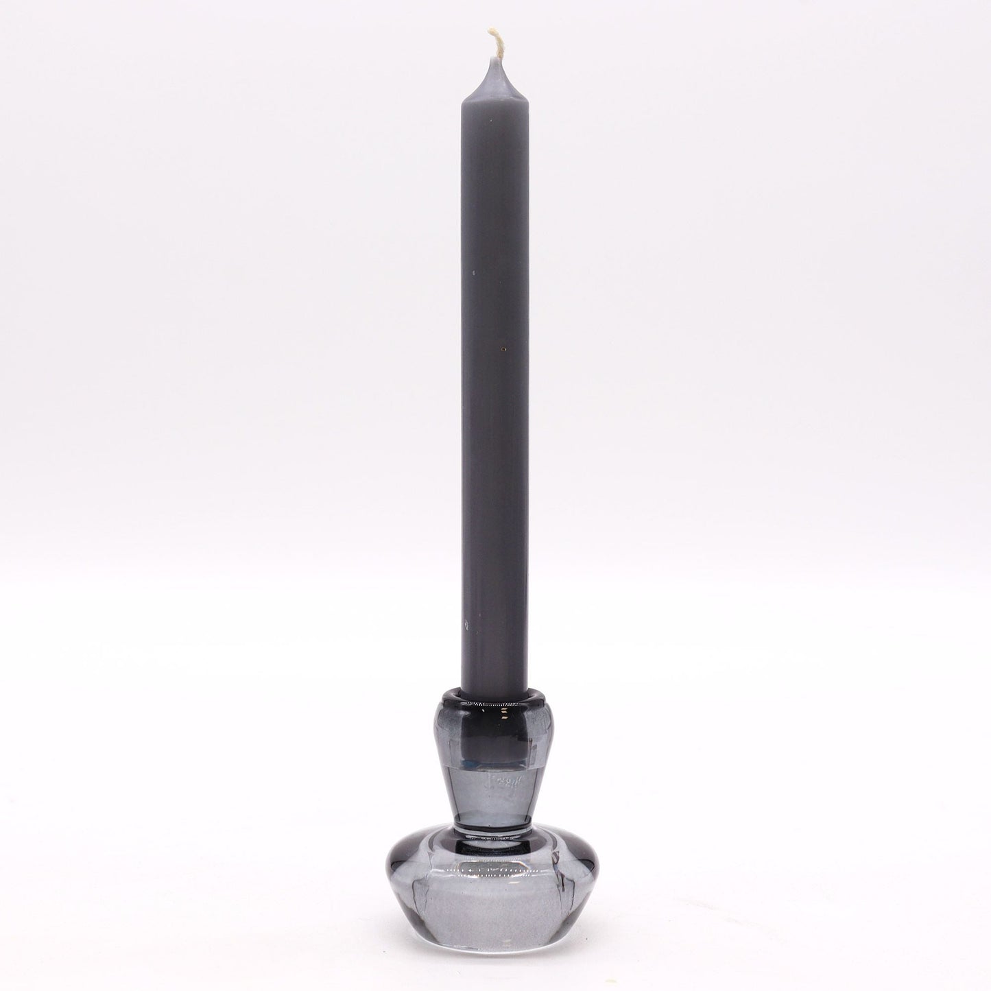 Polished Mushroom Flip Dinner Candle / Tealight Holder - Midnight Grey featuring natural patterning and unique variations - Positive Faith Hope Love