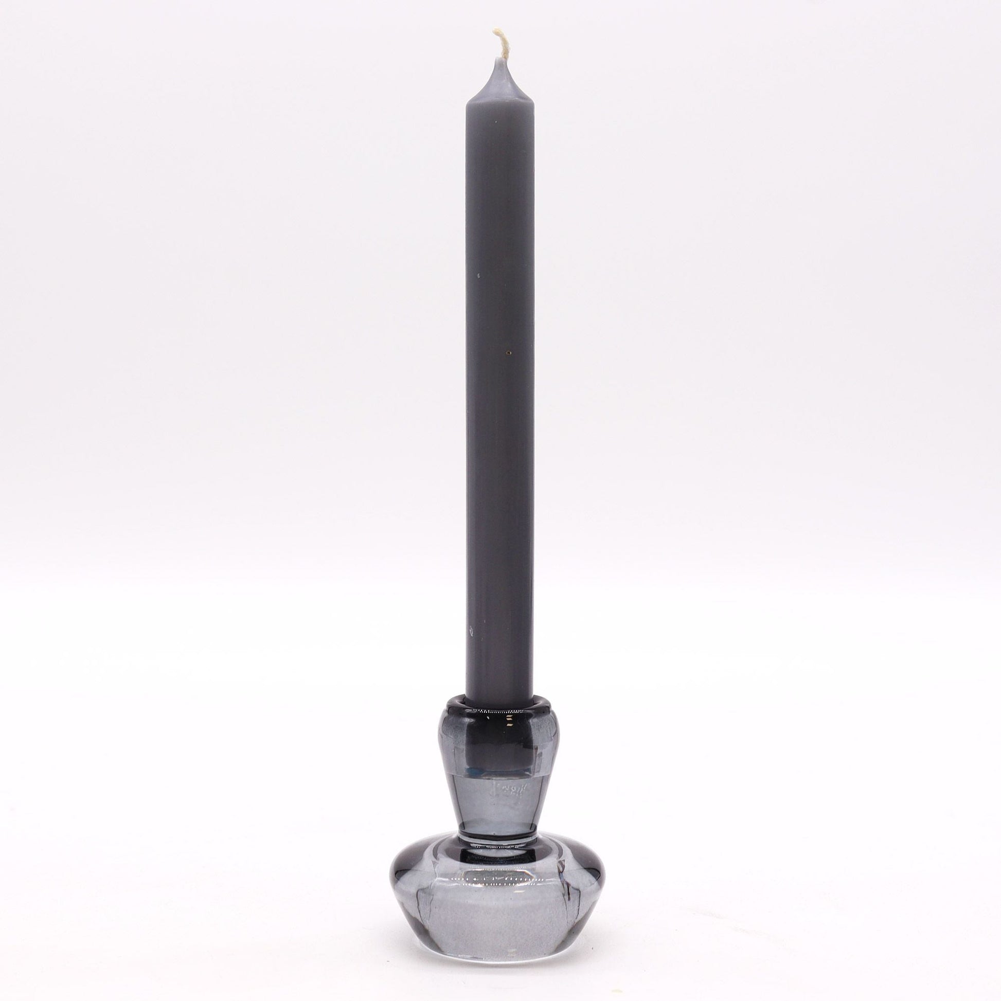Polished Mushroom Flip Dinner Candle / Tealight Holder - Midnight Grey featuring natural patterning and unique variations - Positive Faith Hope Love