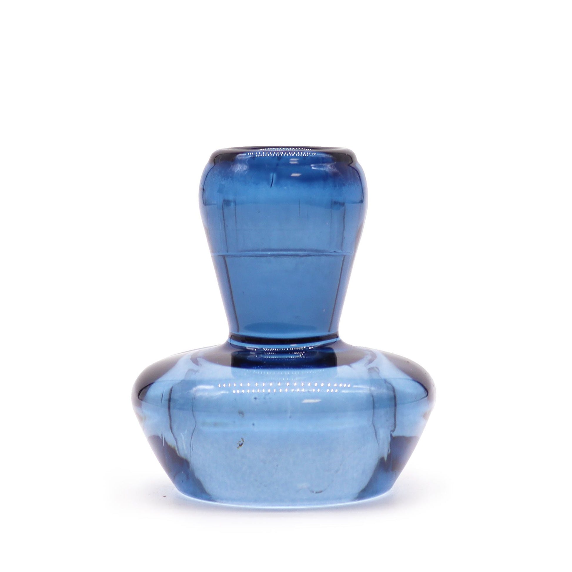 Polished Mushroom Flip Dinner Candle Tealight Holder Royal Blue featuring natural patterning and unique variations - Positive Faith Hope Love