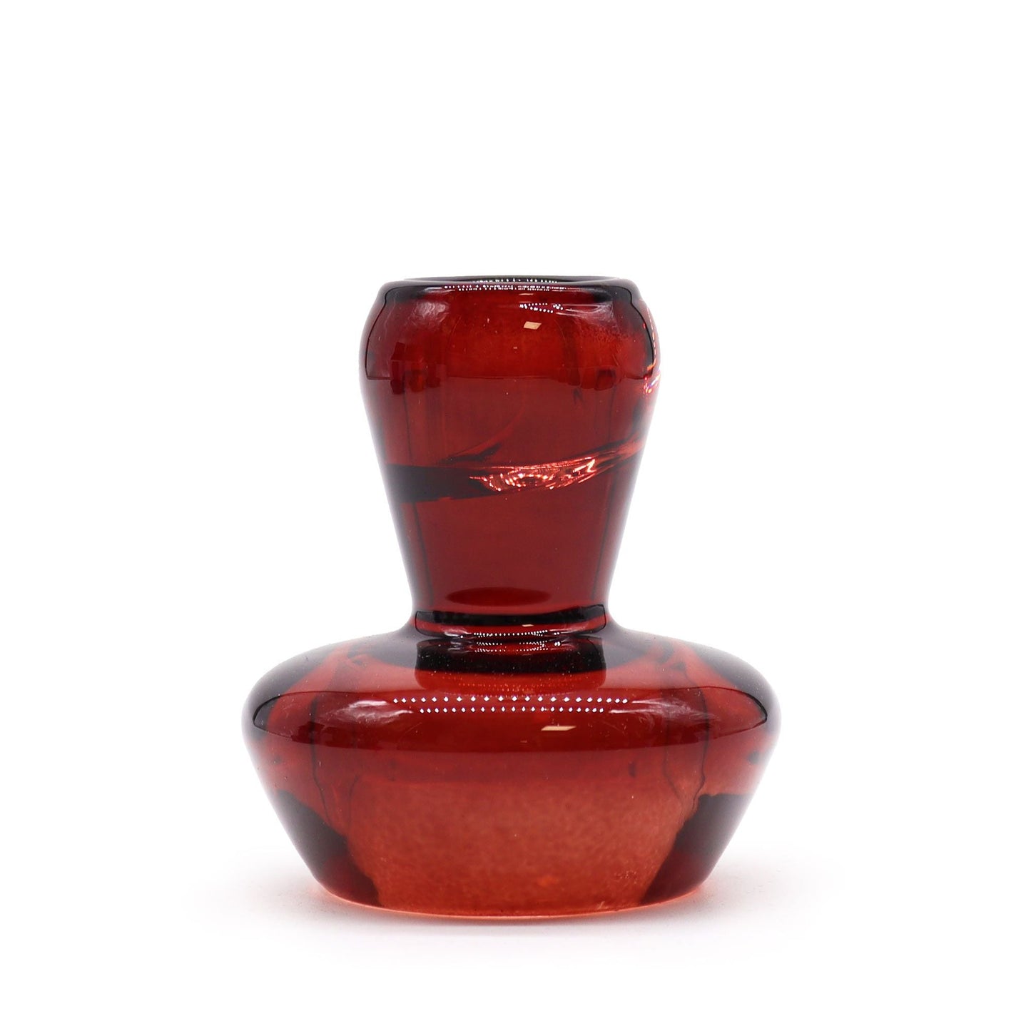 Polished Mushroom Flip Dinner Candle Tealight Holder Vampire Red featuring natural patterning and unique variations - Positive Faith Hope Love
