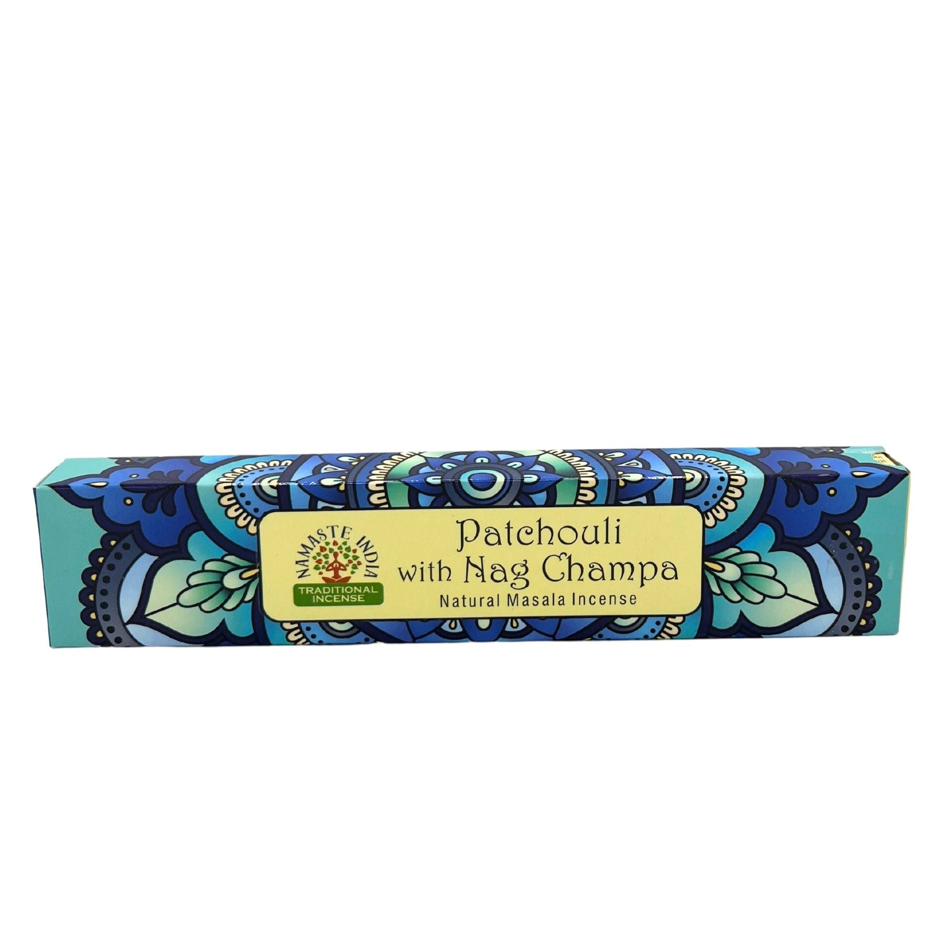 Polished Namaste Mandala Masala Incense Patchouli With Nag Champa featuring natural patterning and unique variations - Positive Faith Hope Love