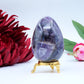 Polished Natual Amethyst Egg 70X55Mm 237G featuring rich purple colour and natural clarity - Positive Faith Hope Love