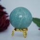 Polished Natural Blue Amazonite 55mm 215g featuring aqua-green tone with silky sheen - Positive Faith Hope Love