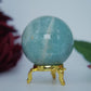 Polished Natural Blue Amazonite 55Mm 215G featuring aqua-green tone with silky sheen - Positive Faith Hope Love