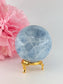 Natural Blue Calcite Sphere (348g, 63mm) from Madagascar - Positive Faith Hope Love