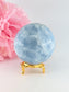 Natural Blue Calcite Sphere (382g, 65mm) from Madagascar - Positive Faith Hope Love