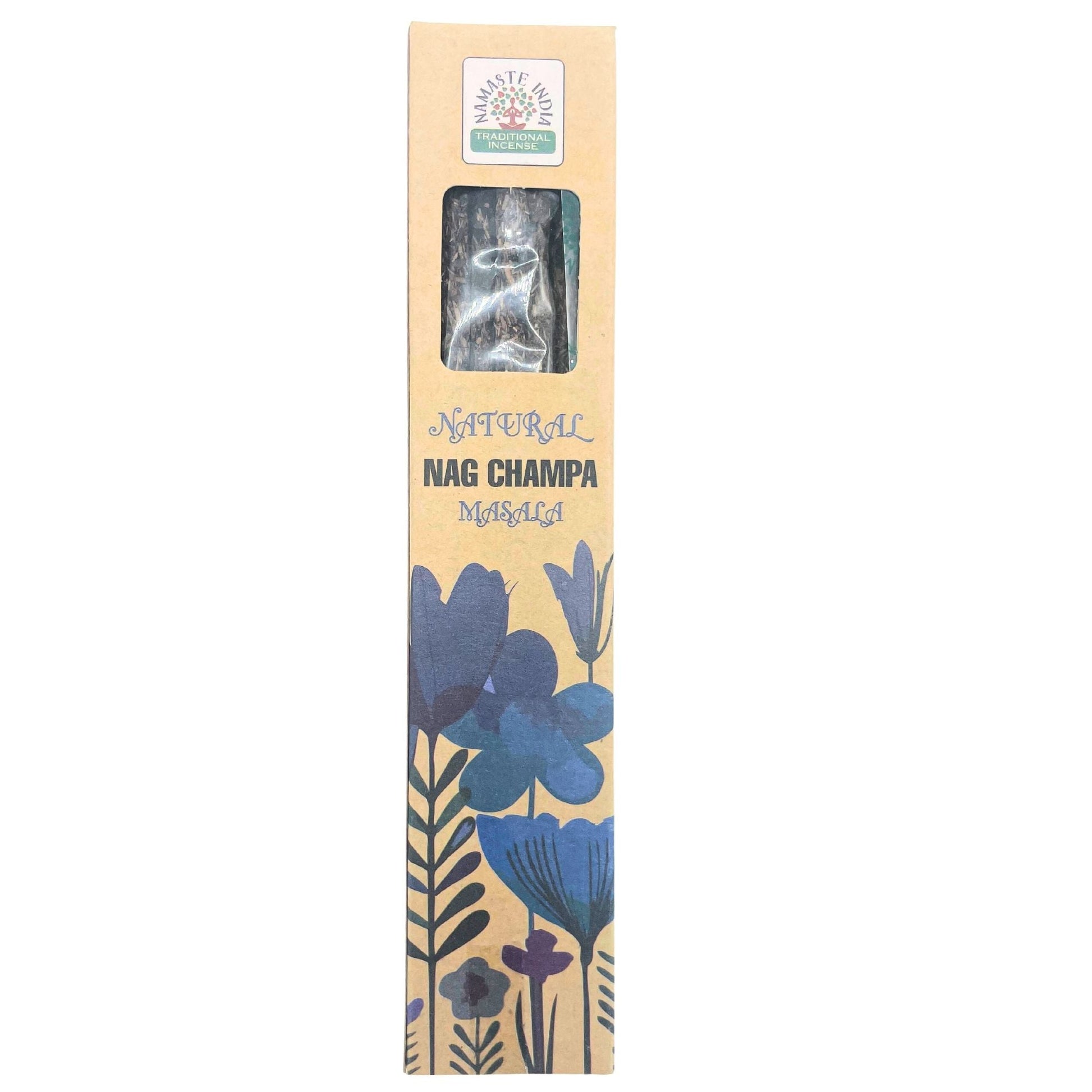 Polished Natural Botanical Masala Incense Nag Champa 1 featuring natural patterning and unique variations - Positive Faith Hope Love