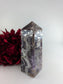 Natural Chevron Amethyst Tower 575g - Positive Faith Hope Love