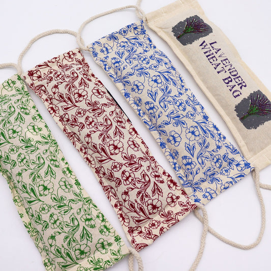 Polished Natural Cotton Wheat Bags Purple featuring natural patterning and unique variations - Positive Faith Hope Love