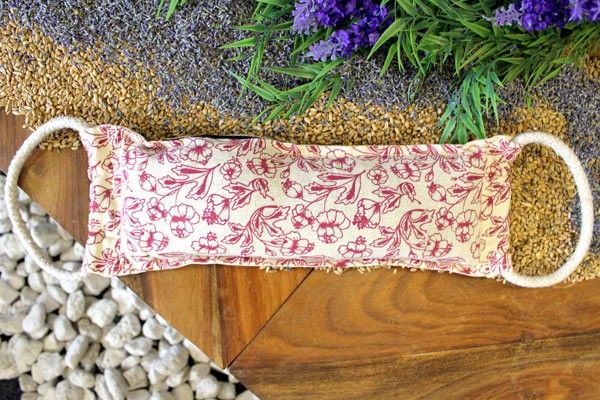 Polished Natural Cotton Wheat Bags - Purple featuring natural patterning and unique variations - Positive Faith Hope Love
