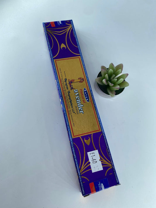 Natural Lavender Incense - Satya - Positive Faith Hope Love