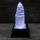 Polished Natural Selenite Tower 10 Cm featuring satin white sheen and fibrous texture - Positive Faith Hope Love