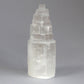 Polished Natural Selenite Tower 10 Cm featuring satin white sheen and fibrous texture - Positive Faith Hope Love