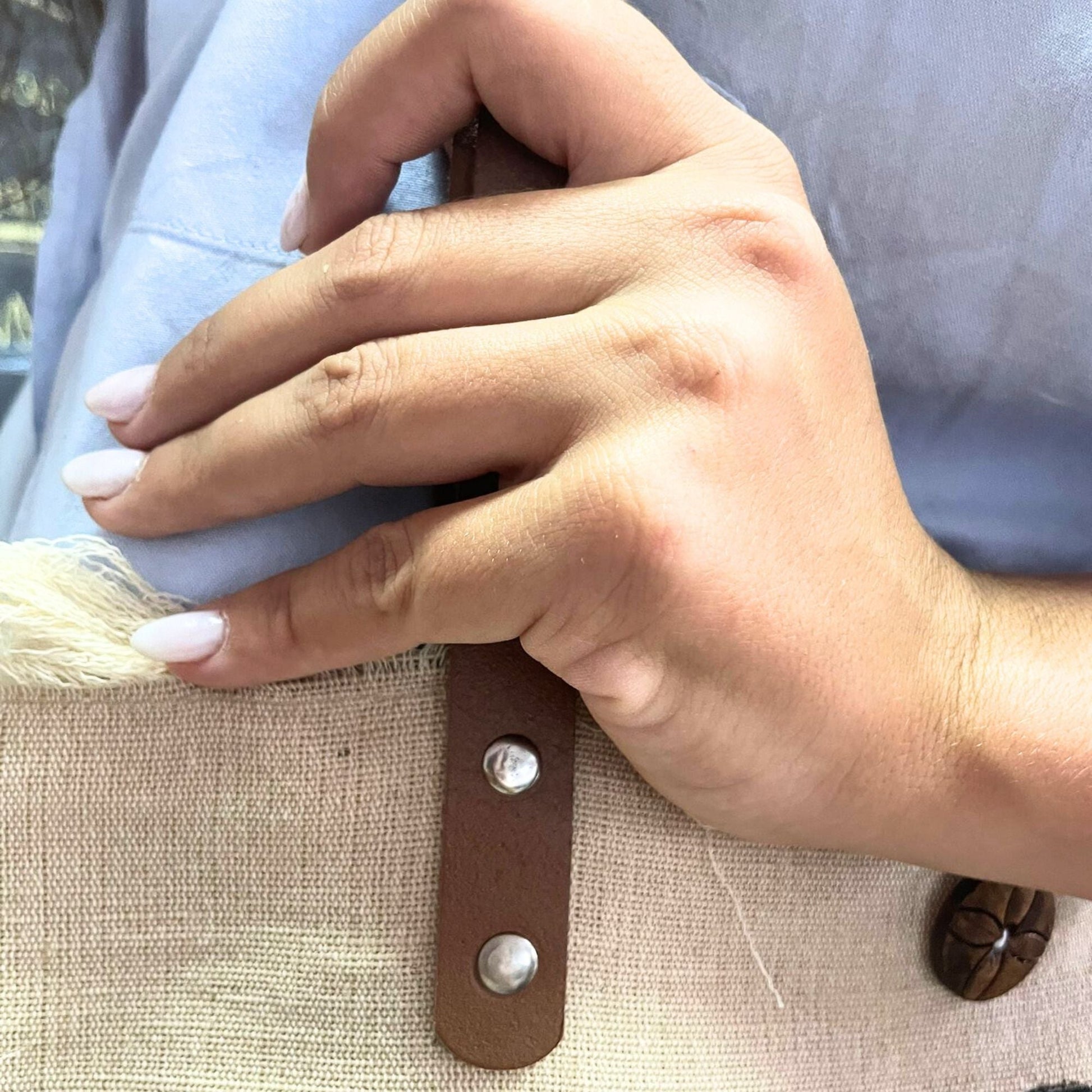 Polished Natural Tote Bag Leather Handle Inspiration featuring natural patterning and unique variations - Positive Faith Hope Love