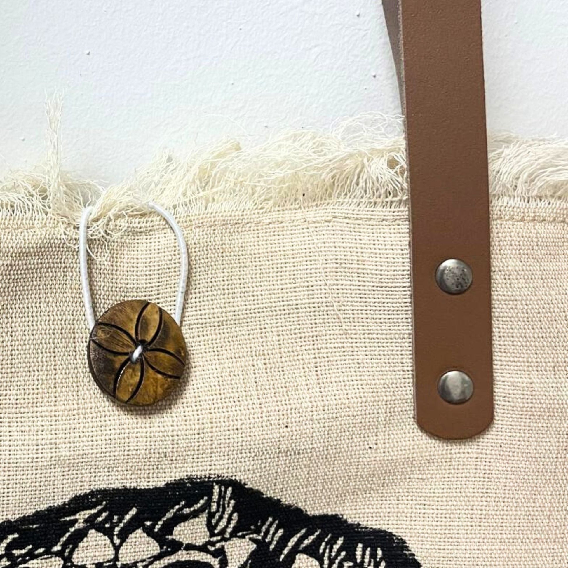 Polished Natural Tote Bag Leather Handle Inspiration featuring natural patterning and unique variations - Positive Faith Hope Love