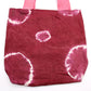 Polished Natural Tye Dye Cotton Bag 8Oz 38X42X12Cm Maroon Rings Pink Handle featuring natural patterning and unique variations - Positive Faith Hope Love