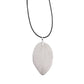 Polished Necklace Bravery Leaf Silver featuring natural patterning and unique variations - Positive Faith Hope Love