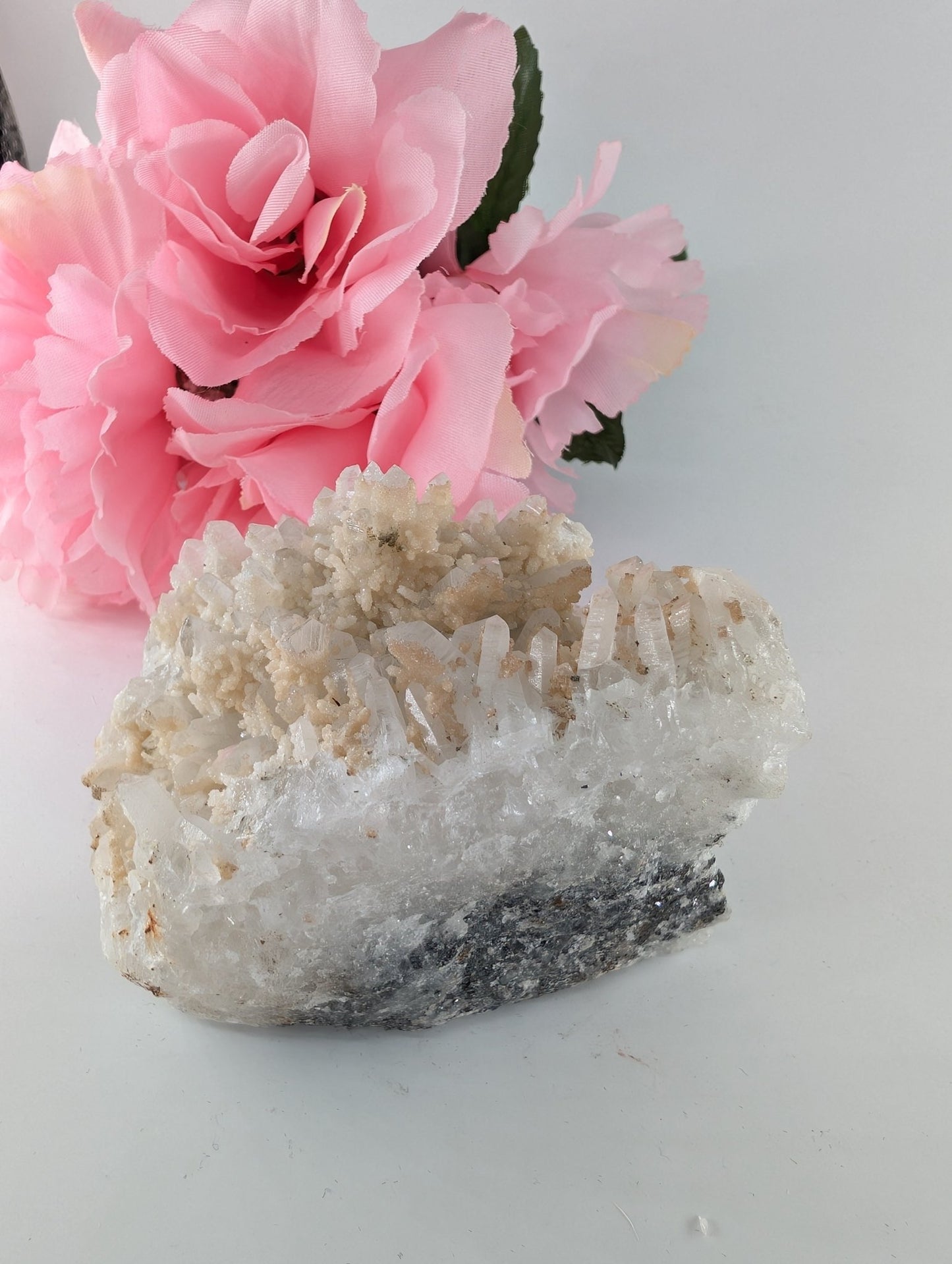 Needle Quartz Specimen - 460g - 90mm - Positive Faith Hope Love