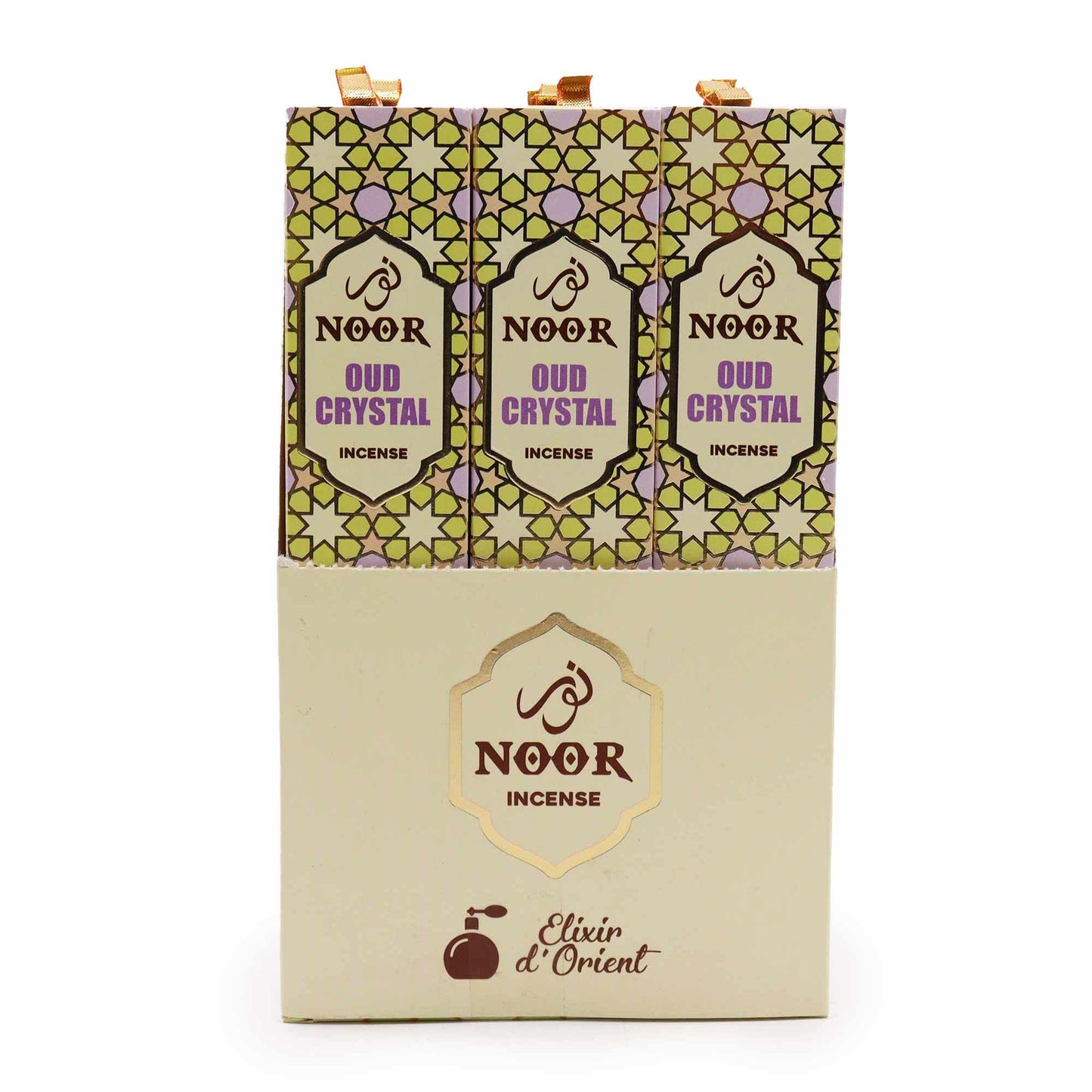 Polished Noor Oud Incense Crystal featuring natural patterning and unique variations - Positive Faith Hope Love