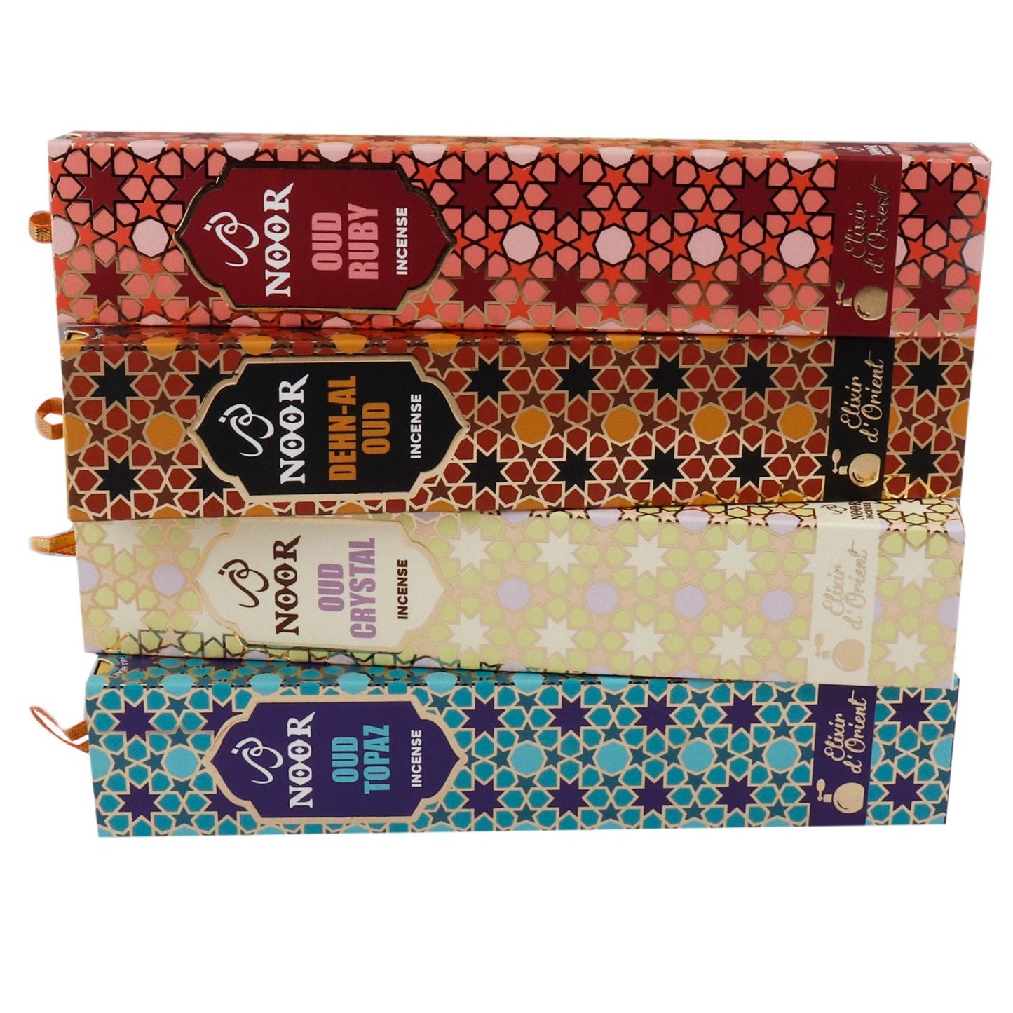 Polished Noor Oud Incense Ruby featuring natural patterning and unique variations - Positive Faith Hope Love