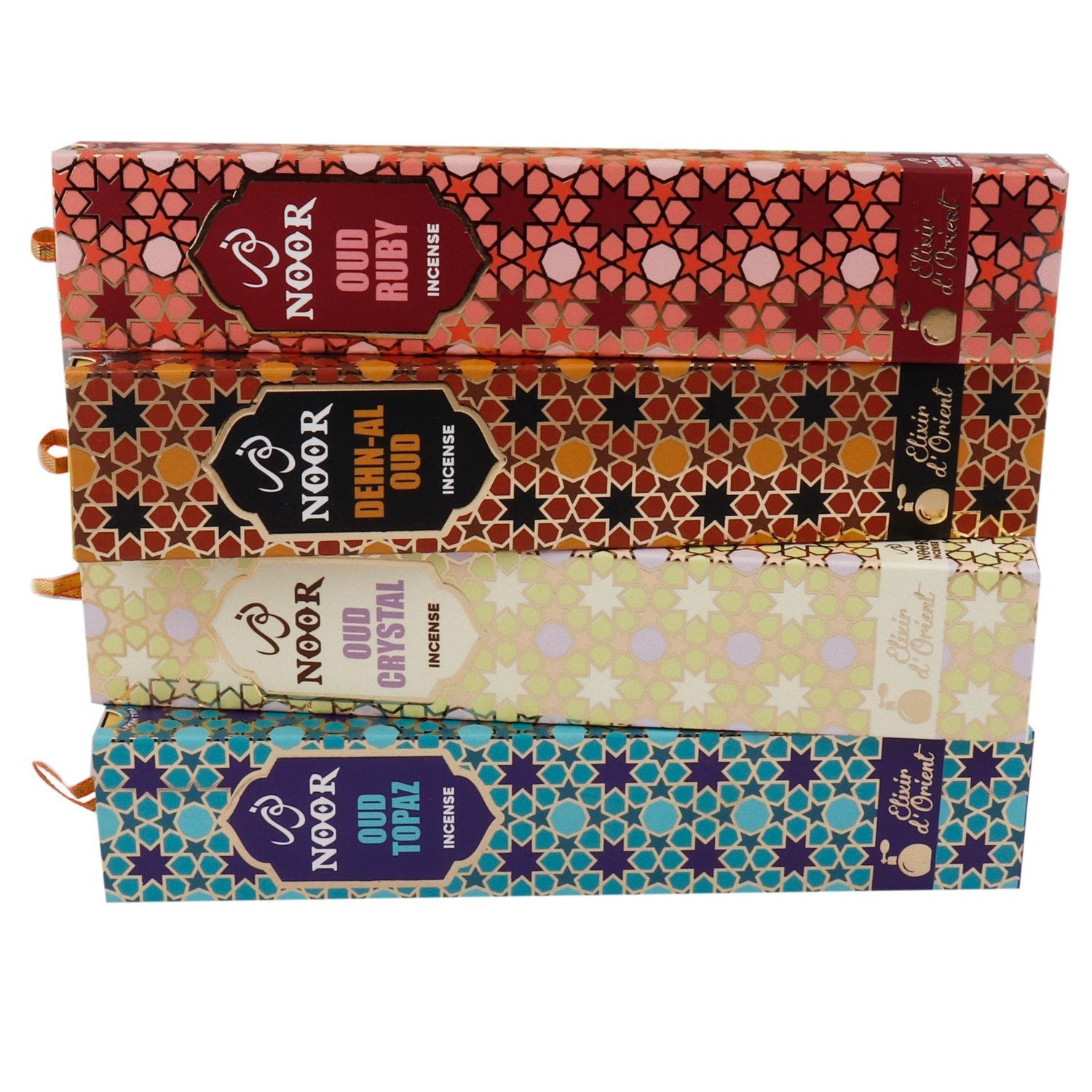 Polished Noor Oud Incense Topaz featuring natural patterning and unique variations - Positive Faith Hope Love