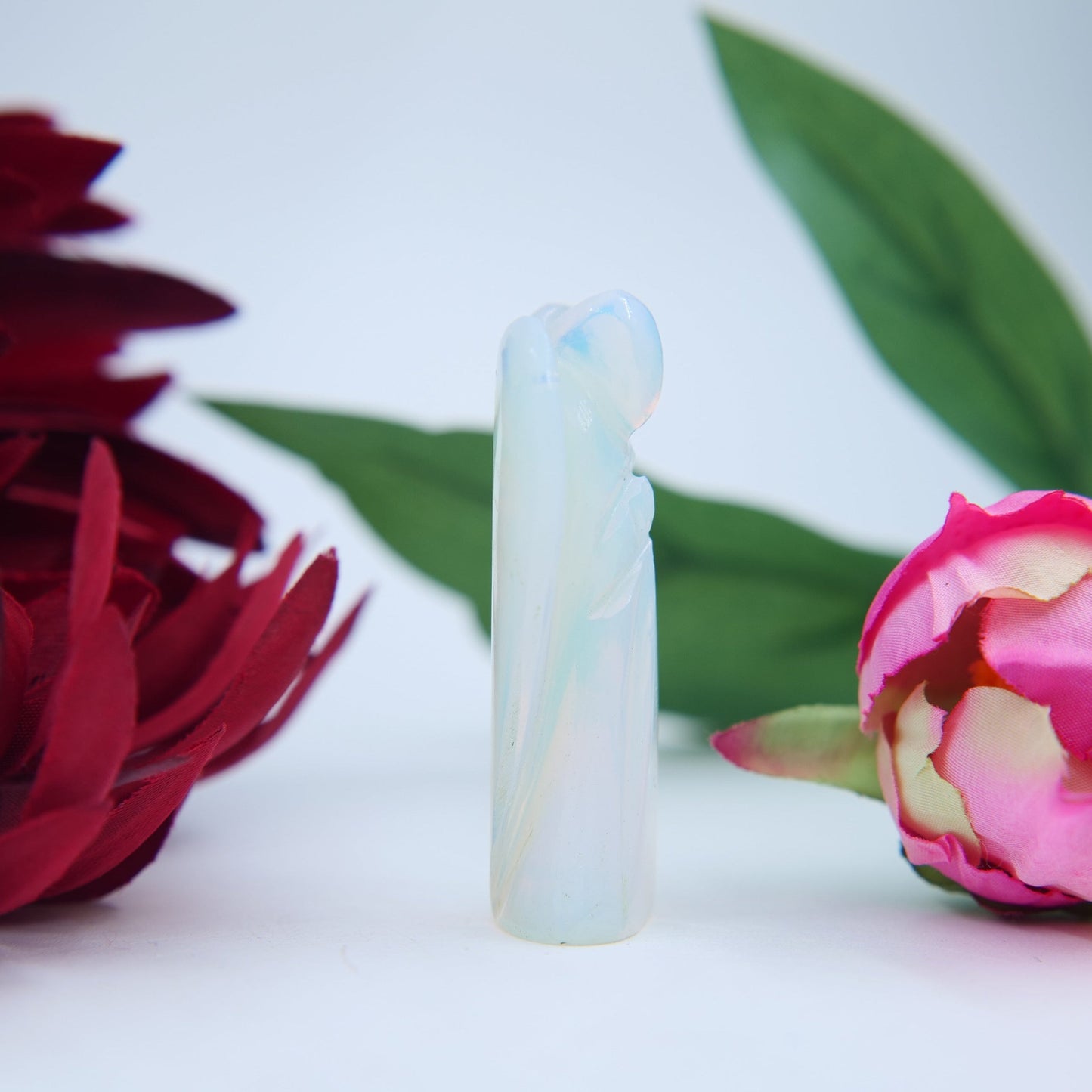 Opalite Crystal Angel — 55mm - Positive Faith Hope Love
