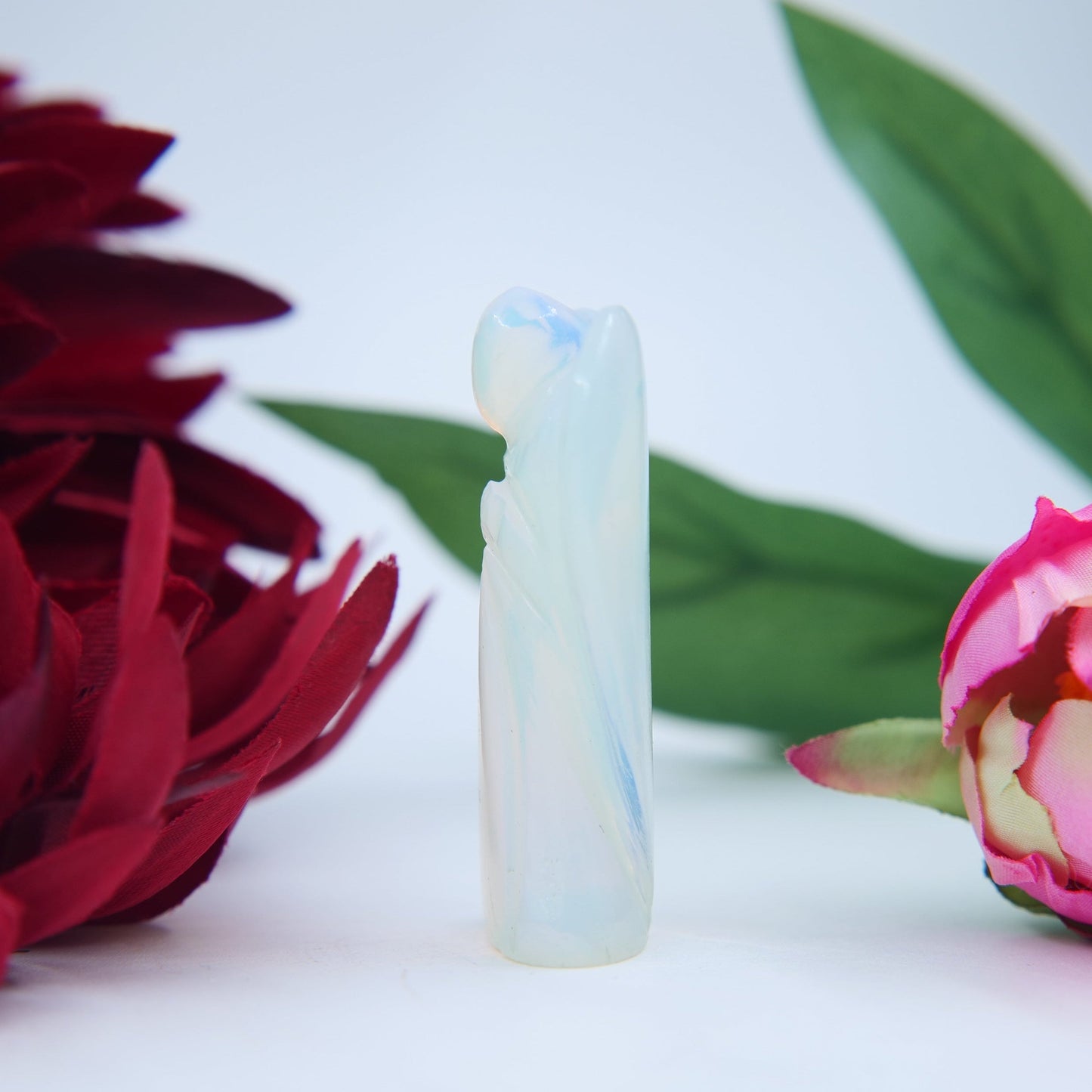Opalite Crystal Angel — 55mm - Positive Faith Hope Love