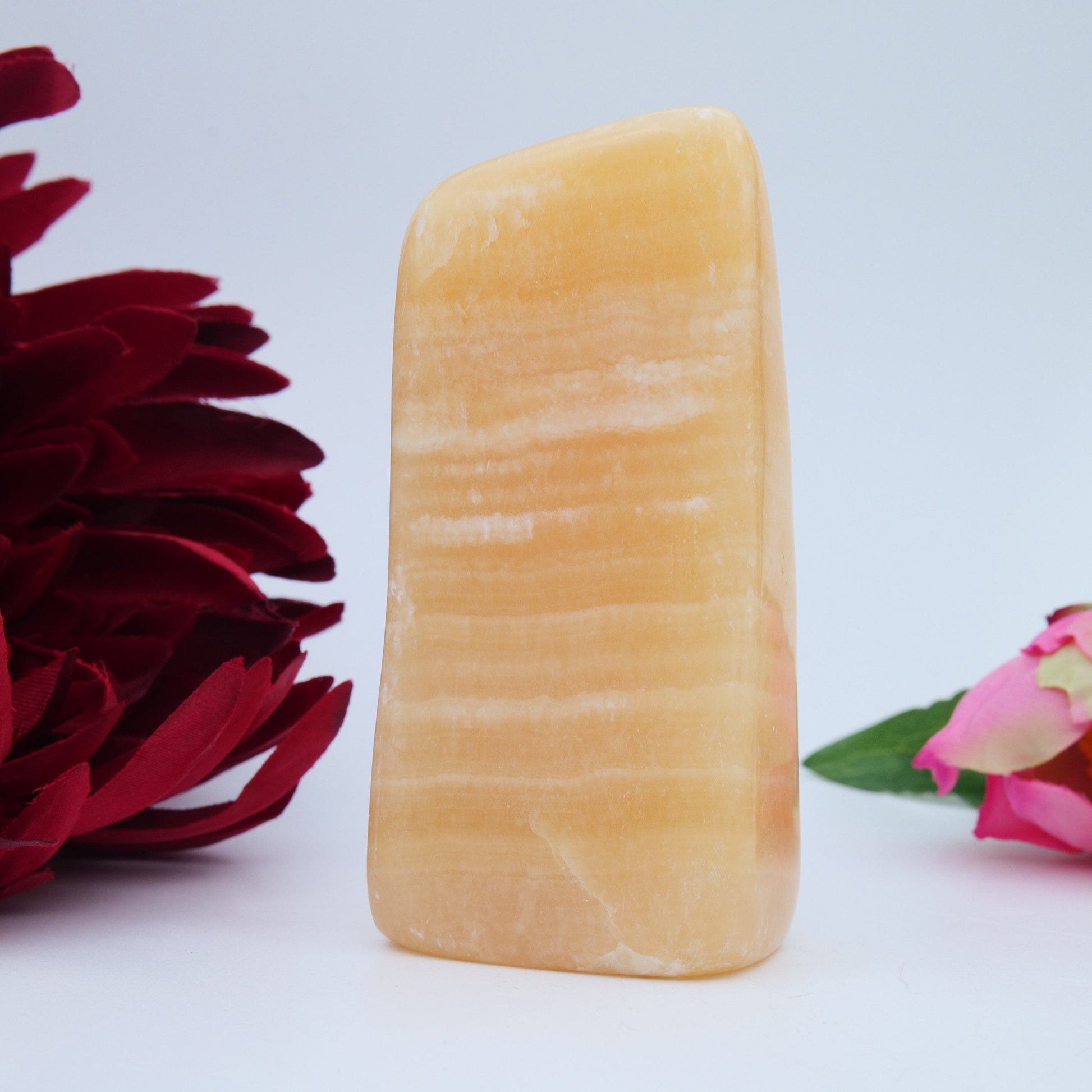 Orange Calcite Freeform — 237 g - Positive Faith Hope Love