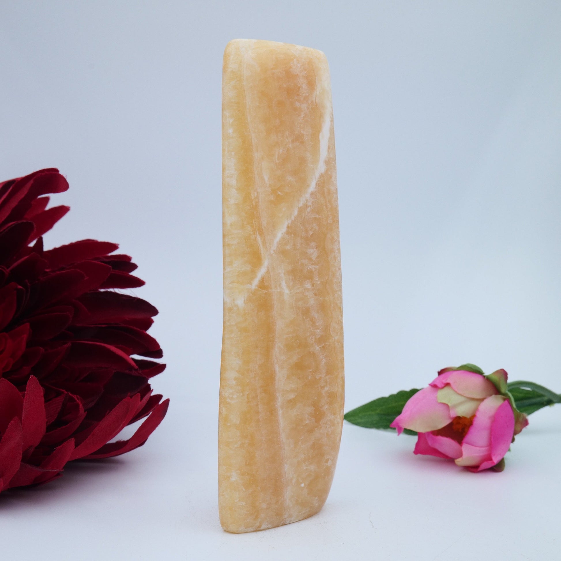 Orange Calcite Freeform — 285 g - Positive Faith Hope Love