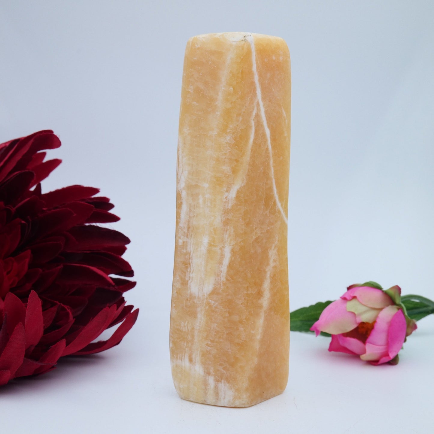 Orange Calcite Freeform — 285 g - Positive Faith Hope Love