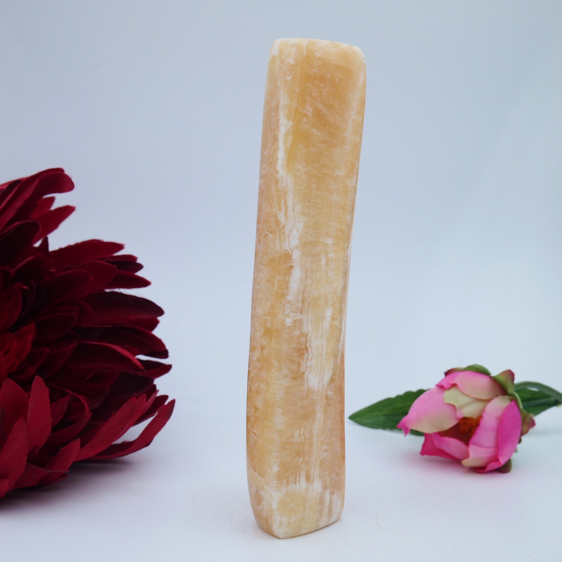 Orange Calcite Freeform — 285 g - Positive Faith Hope Love