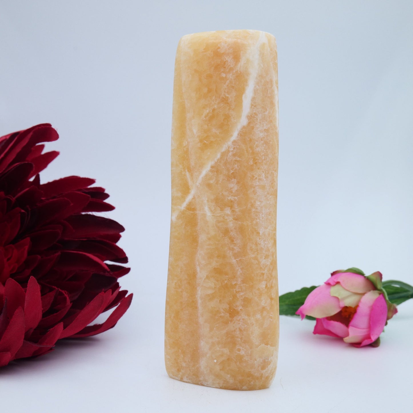 Orange Calcite Freeform — 285 g - Positive Faith Hope Love