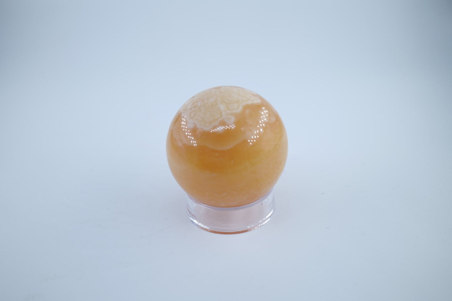 Orange Calcite Sphere 289 grams - Positive Faith Hope Love