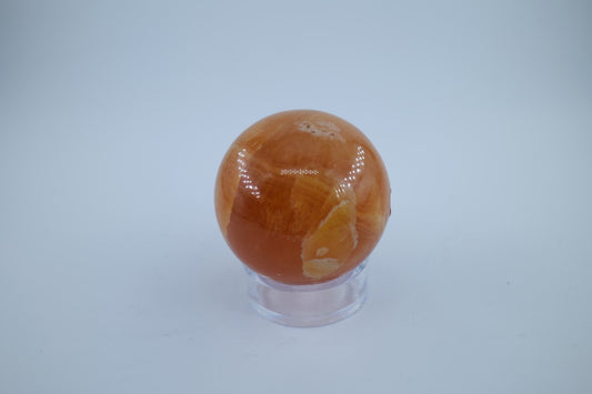 Orange Calcite Sphere 316 grams - Positive Faith Hope Love