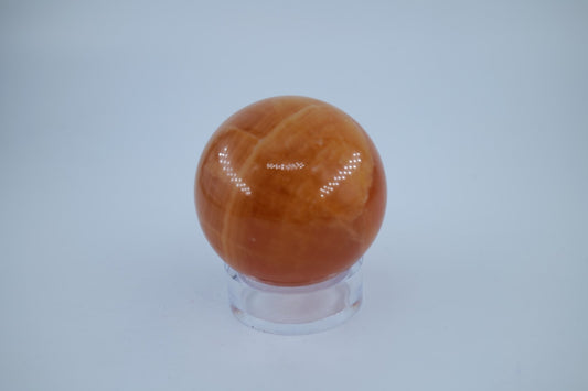 Orange Calcite Sphere 316 grams - Positive Faith Hope Love