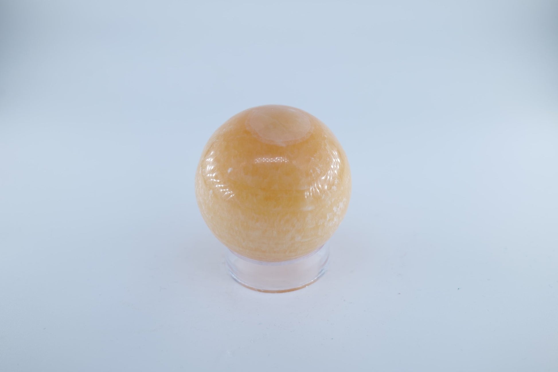 Orange Calcite Sphere 371 grams - Positive Faith Hope Love