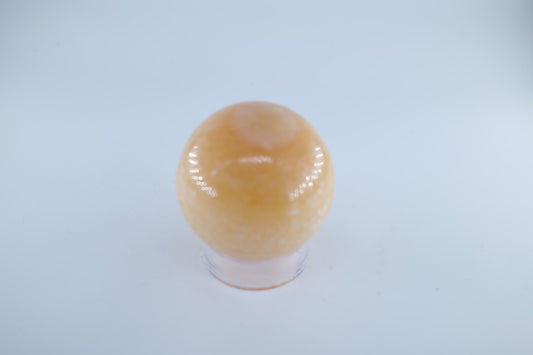 Orange Calcite Sphere 371 grams - Positive Faith Hope Love