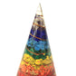 Polished Orgonite Cone 80Mm Multichip featuring natural patterning and unique variations - Positive Faith Hope Love
