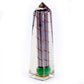 Polished Orgonite Obelisk Power Point Green Aventurine - 110x30 mm featuring green tone with subtle sparkle - Positive Faith Hope Love