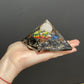 Polished Orgonite Pyramid Midnight Pentagon 70Mm featuring natural patterning and unique variations - Positive Faith Hope Love
