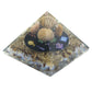 Polished Orgonite Pyramid Midnight Reiki 70Mm featuring natural patterning and unique variations - Positive Faith Hope Love