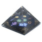 Polished Orgonite Pyramid Midnight Reiki 90Mm featuring natural patterning and unique variations - Positive Faith Hope Love