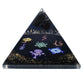 Polished Orgonite Pyramid - Midnight Reiki - 90mm featuring natural patterning and unique variations - Positive Faith Hope Love