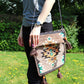 Polished Pale Grey Kilim Messenger Festival Bag featuring natural patterning and unique variations - Positive Faith Hope Love